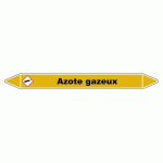 LOT DE 4 - MARQUEUR TUYAUTERIE - AZOTE GAZEUX - VINYLE LAMINÉ- NFX 08-105 355 X 37 MM