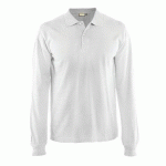 POLO MANCHES LONGUES BLANC TAILLE XXL - BLAKLADER