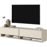 SELSEY - MIRRGO - MEUBLE TV - 140 CM - TAUPE (GRIS-BEIGE)