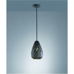 SUSPENSION SIMPLE ONYX ANTHRACITE AVEC TRIO LIGHTING LASER CUTS