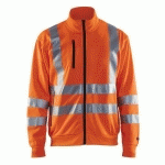 SWEAT ZIPPÉ HAUTE VISIBILITÉ ORANGE FLUORESCENT TAILLE XS - BLAKLADER