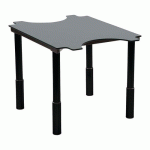 TABLE ERGO TECHNIC 110X80 RÉGLABLE COMPACT GRIS/NOIR - SUNSET CREATION