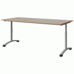 TABLE MALIBU 180X80 T3/T6 DL ST ALAISÉ ACACIA/GRIS 9006 - MANUTAN EXPERT