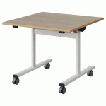 TABLE MALIBU RAB. 80X80 T4 DL STR ALAISÉ CHÊNE 1146/BLC 9016