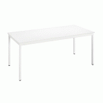 TABLE POLYVALENTE RECTANGLE - L. 160 X P. 80 CM - PLATEAU BLANC - PIEDS BLANCS