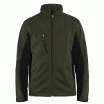 VESTE SOFTSHELL VERT OLIVE/NOIR TAILLE L - MANUTAN COLLECTIVITÉS