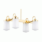 ARGON SUSPENSION PASADENA, LAITON/BLANC, À 4 LAMPES