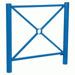BARRIÈRE PROVINCE SIMPLE CROIX 1.07 M INOX - ZINC BLEU 5010 - PROCITY