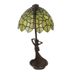 CLAYRE&EEF LAMPE À POSER 5LL-6098 AU STYLE TIFFANY, VERTE