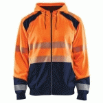 SWEAT ZIPPÉ À CAPUCHE HAUTE-VISIBILITÉ TAILLE XXL - BLAKLADER