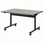 TABLE MALIBU RAB 120X80 T4 DL ST ISOS GRIS 1400/NO NOIR 9005