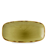 ASSIETTE PLATE RECTANGULAIRE VERT PORCELAINE 29,8X15,3 CM HARVEST DUDSON