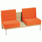 BANQUETTE 2 PLACES FAAR PVC URBAN ORANGE - MANUTAN COLLECTIVITÉS