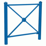 BARRIÈRE PROVINCE ROSACE 1.07 M AGORA - ZINC BLEU 5010 - PROCITY