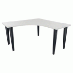 BUREAU EVIDENCE SYMÉTRIQUE 140X140 BLANC/ANTHRACITE - VINCO