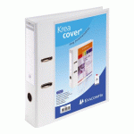 CLASSEUR À LEVIER PLASTIFIÉ EXACOMPTA KREACOVER® PERSONNALISABLE A4 - DOS 7 CM BLANC