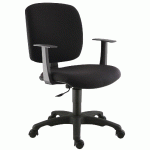 FAUTEUIL DE BUREAU KAOLA DOSSIER BAS COLORIS NOIR - MANUTAN COLLECTIVITÉS