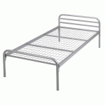 LIT 2 TRAVERSES EVOLUTION CONFORT SOMMIER TREILLIS 90X200 CM T.2197 GRIS - MANUTAN COLLECTIVITÉS