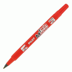 LOT DE 2 - MARQUEUR PERMANENT PILOT TWIN MARKER BEGREEN POINTE PINCEAU DE 0,8 ET OGIVE DE 2 MM ROUGE