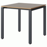 TABLE MALIBU 80X80 T6 SOUDÉ STR ALAI GRIS U727/GRIS 7016