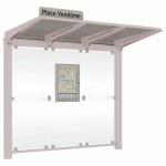 ABRI BUS VENISE 2.50 M SANS BARDAGES LATÉRAUX LEDS GRIS 7044 - PROCITY