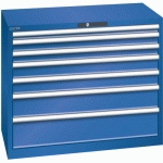 ARMOIRE 7 TIROIRS 1023X572X850MM-CAPACITÉ 200KG-BLEU FLUO - LISTA