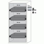 ARMOIRE SÉCURITÉ S-PHOENIX-90 S90.196.090.FWAS GRIS CLAIR - ASECOS