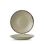 ASSIETTE CREUSE ROND BEIGE PORCELAINE Ø 25,6 CM HARVEST DUDSON
