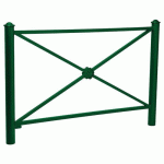 BARRIÈRE PROVINCE ROSACE 1.57 M AGORA - ZINC VERT 6005 - PROCITY