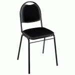 CHAISE VOLGA - VINYLE NOIR