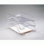 LOT DE 2 - CORBEILLE À COURRIER BRUNEAU CRISTAL