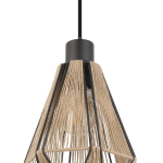 EGLO SUSPENSION ADWICKLE, 3 ABAT-JOUR EN FIL NATUREL