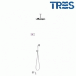 KIT DE DOUCHE THERMOSTATIQUE ÉLECTRONIQUE ET ENCASTRÉ SHOWER TECHNOLOGY CHROME - TRES 09226302