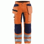 PANTALON ARTISAN STRETCH HAUTE-VISIBILITÉ TAILLE 42L - BLAKLADER