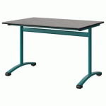 TABLE MALIBU 120X80 T6 DL STRA BÉTON F186/NOIR BLEU 5018