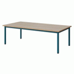 TABLE MALIBU 160X80 T1 4P STRA ALAISÉ ACACIA/BLEU 5025