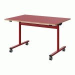TABLE MALIBU RAB 120X80 T5 DL ST ALAISÉ ROUG U321/ROUGE 3020