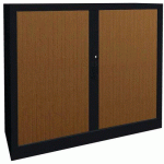 ARMOIRE À RIDEAUX 120 X 102 CM HÊTRE/ANTHRACITE - MANUTAN COLLECTIVITÉS