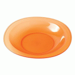 ASSIETTES CREUSES COPOLYESTER Ø 23 CM - TRANSPARENT ORANGE