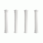 COLONNES | FAÇADE | PARTIELLEMENT CANNELÉE | SÉLECTION D'ENSEMBLE | DIVERS TAILLES | LC - PRESTIGE DECOR