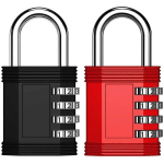 COMBINAT 2PACK, 4DIGIT OUTDOOR PAD FOR GYM, EMPLOYEE, , FENCE, GATE, HASP CABINET,NOIR ET ROUGE
