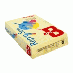 PAPIER A4 COULEURS PASTEL JAUNE 80 G BRUNEAU REPROSUN - RAMETTE DE 500 FEUILLES