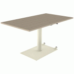 TABLE MANO MOB RÉGLABLE 140X80 STRA ABS CHÊNE B./BEIGE 1013 - MOBIDECOR