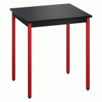 TABLE MULTI-USAGE L 70 X P 60 CM ZONZA PIEDS ROUGE