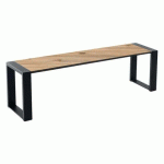 BANC BURGER 180 CM STRAT COMPACT CHÊNE PROV./ACIER NOIR