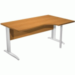 BUREAU 90° DROIT PIEDS L MÉTAL FAST 160CM - AULNE