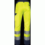 PANTALON HAUTE VISIBILITÉ CL2 - JAUNE FLUO BLEU MARINE T.S - DELTA PLUS