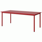 TABLE MALIBU 180X80 T5 4P STRA ABS ROUGE U321/ROUGE 3020