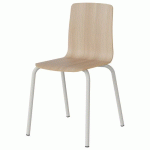 CHAISE MALIBU 4P T6 COQUE ACACIA LAK 1277 / ALU BLANC 9016 - MANUTAN EXPERT