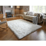 FLAIR RUGS - TAPIS FAUSSE FOURRURE SHEEPSKIN IVOIRE 80X150 - IVOIRE